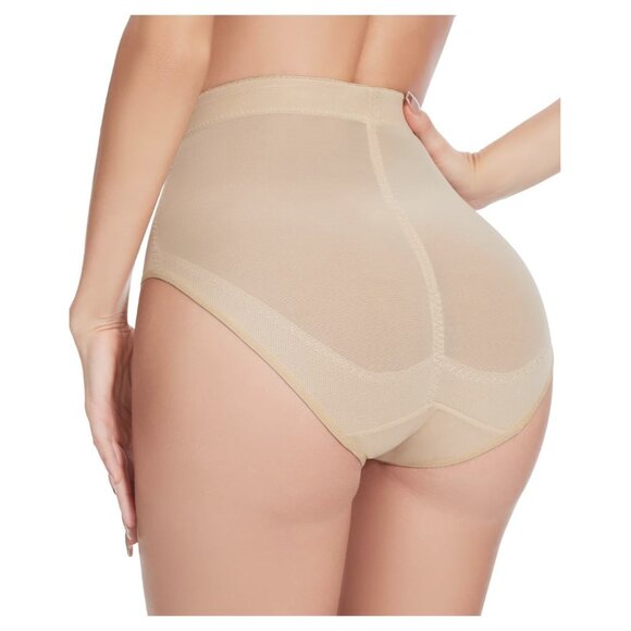 Women Tummy Control Low Rise Shaper Girdle Shapewear Panties Size Small Beige - Picture 2 of 7